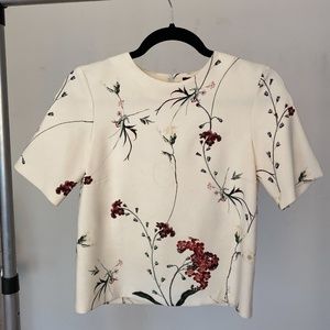 ZARA  WOMAN Top with Floral Detal